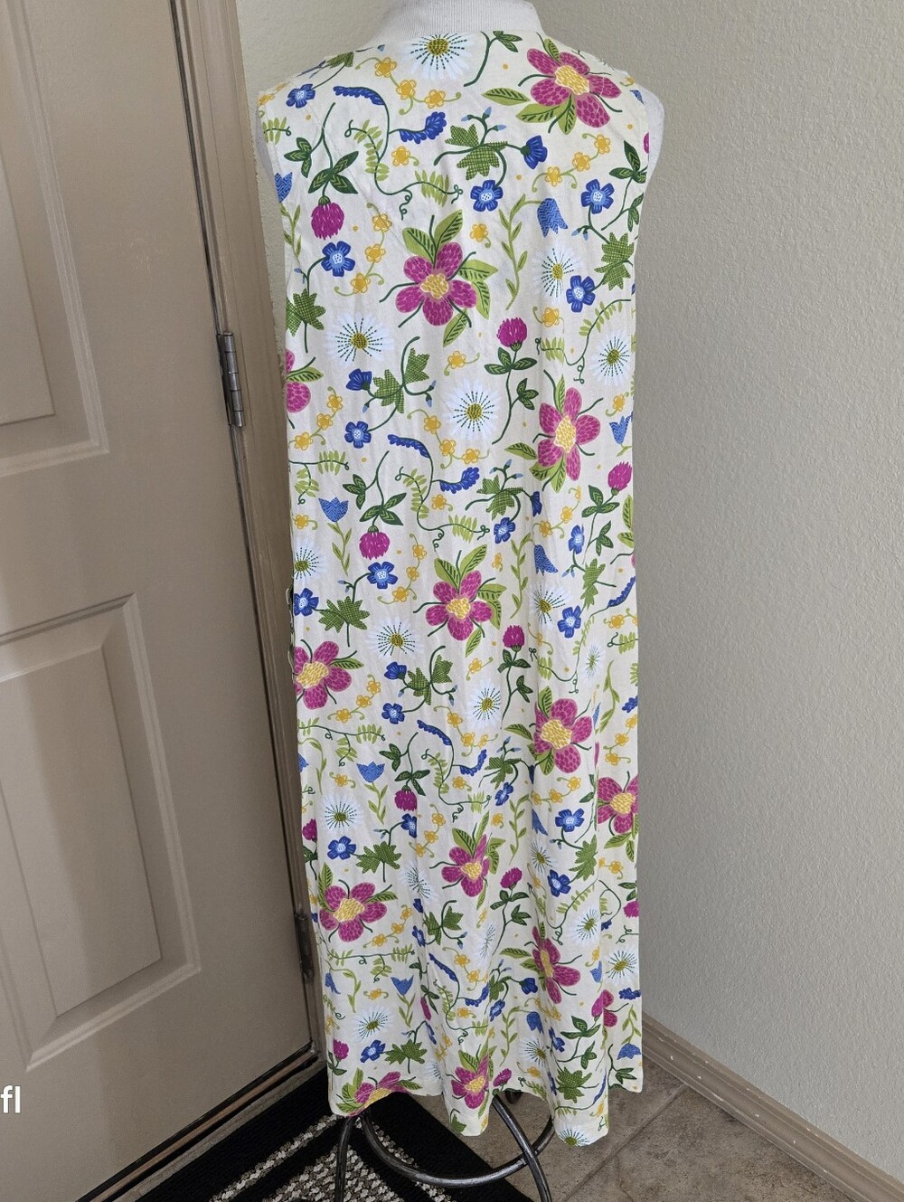 Gudrun Sjoden Organic Cotton Sleeveless floral midi dress M scandi - Picture 3 of 7
